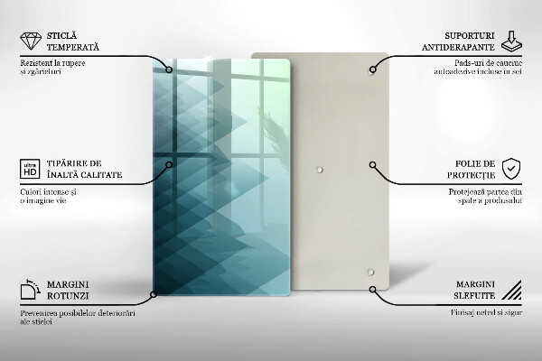 Placă din sticla protectie perete Munți abstracti