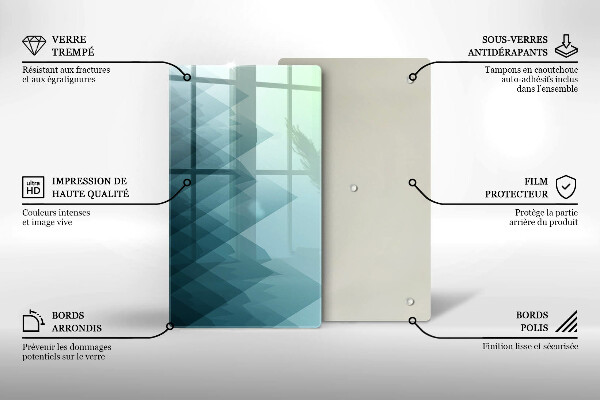 Placă din sticla protectie perete Munți abstracti