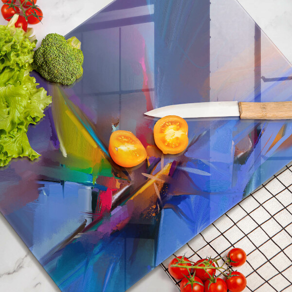 Placă din sticla protectie perete Abstracție pictată