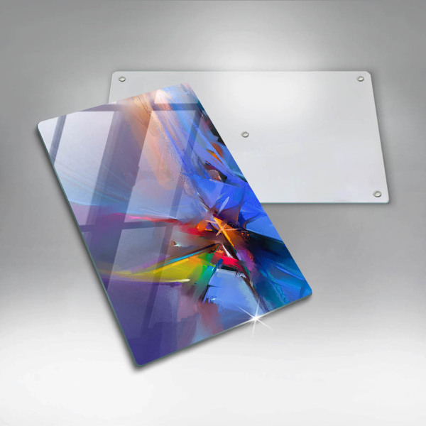 Placă din sticla protectie perete Abstracție pictată