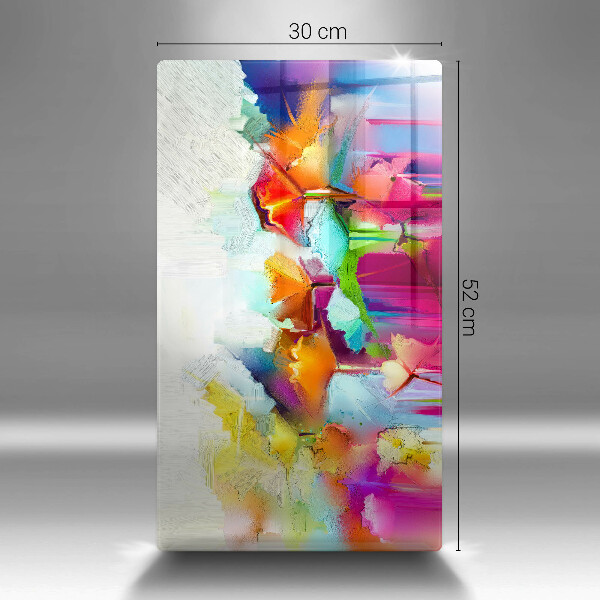 Placă din sticla protectie perete Flori pictate