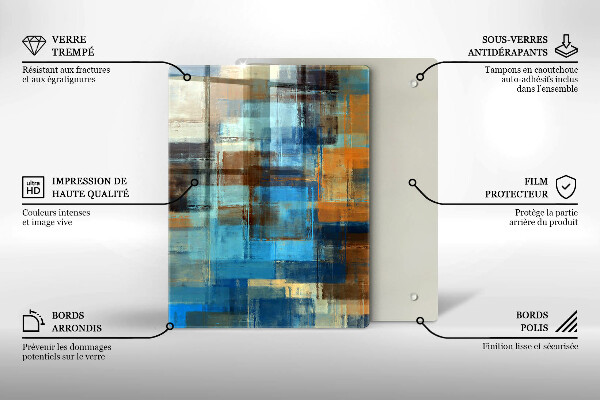 Placă din sticla protectie perete Fundal pictat