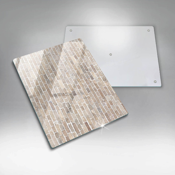 Placă din sticla protectie perete Zid strălucitor de cărămidă