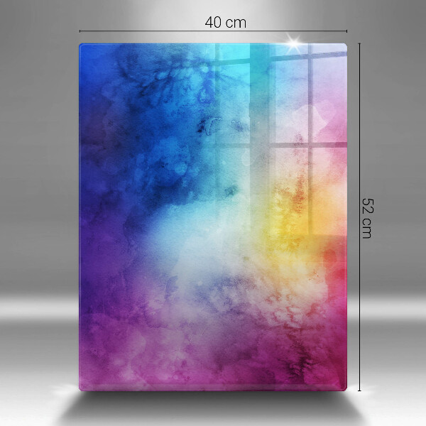 Placă din sticla protectie perete Stropi de acuarelă curcubeu