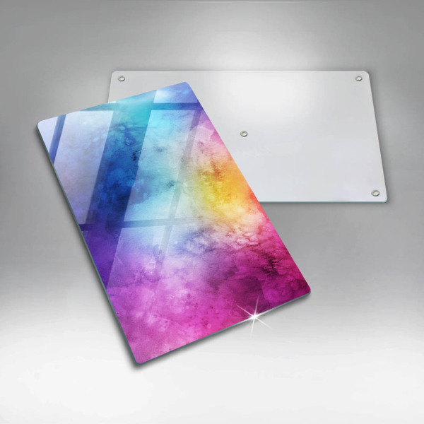 Placă din sticla protectie perete Stropi de acuarelă curcubeu