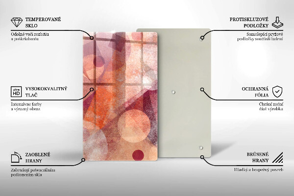 Placă din sticla protectie perete Artă abstractă