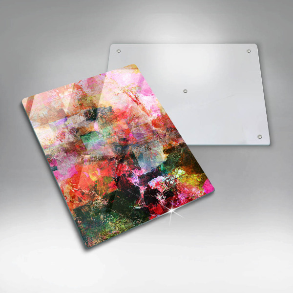 Placă din sticla protectie perete Abstracția vopselei