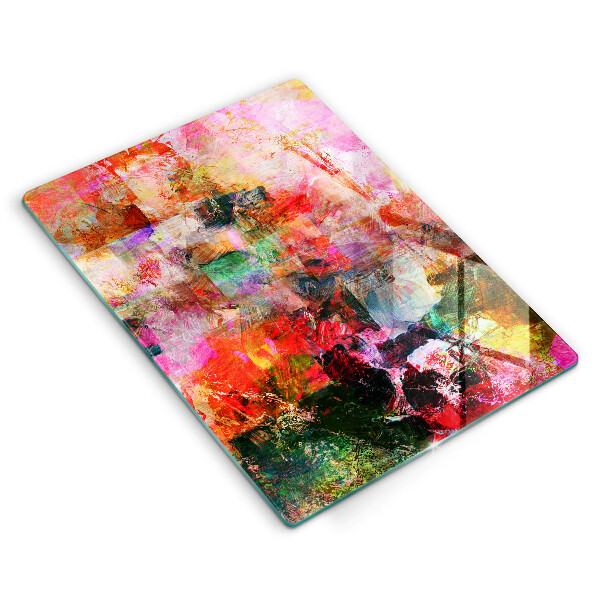 Placă din sticla protectie perete Abstracția vopselei