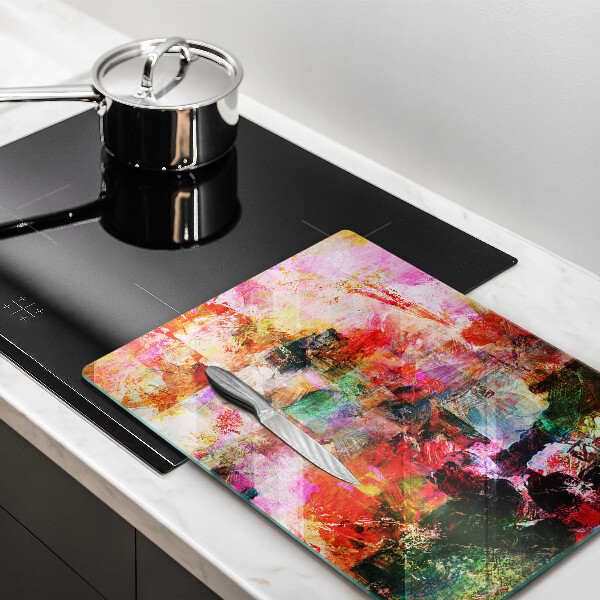 Placă din sticla protectie perete Abstracția vopselei