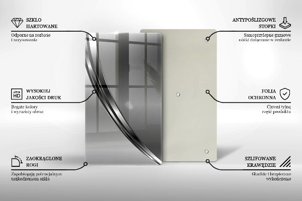 Placă din sticla protectie perete Abstracția metalului