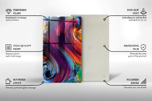 Placă din sticla protectie perete Evidențieri colorate