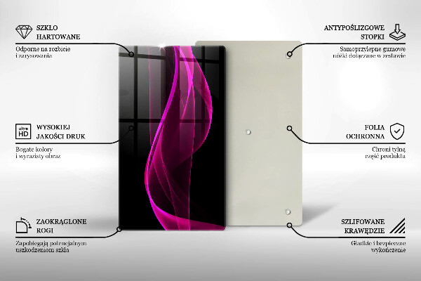 Placă din sticla protectie perete Abstracție roz