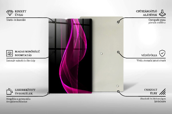 Placă din sticla protectie perete Abstracție roz