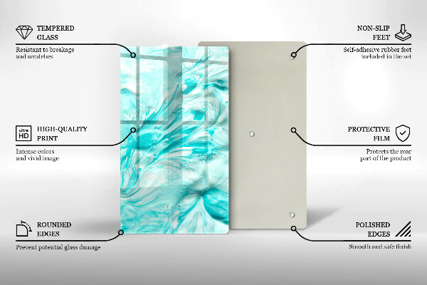 Placă din sticla protectie perete Vopsele de abstractie