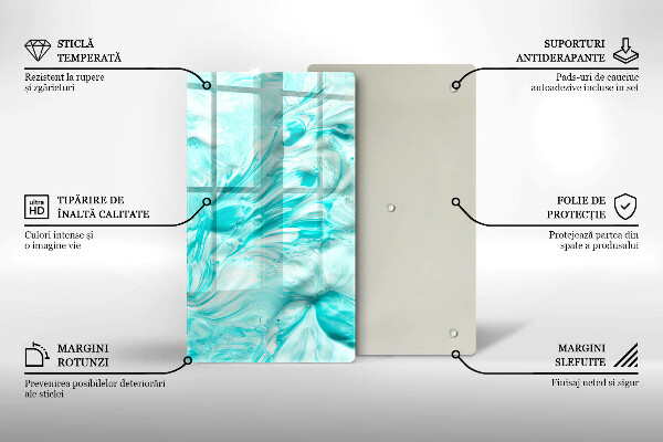 Placă din sticla protectie perete Vopsele de abstractie