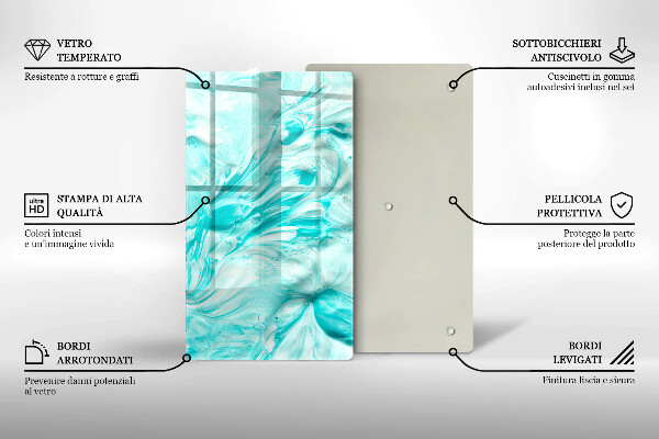 Placă din sticla protectie perete Vopsele de abstractie