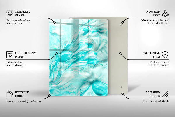 Placă din sticla protectie perete Vopsele de abstractie