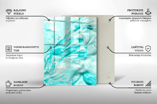 Placă din sticla protectie perete Vopsele de abstractie
