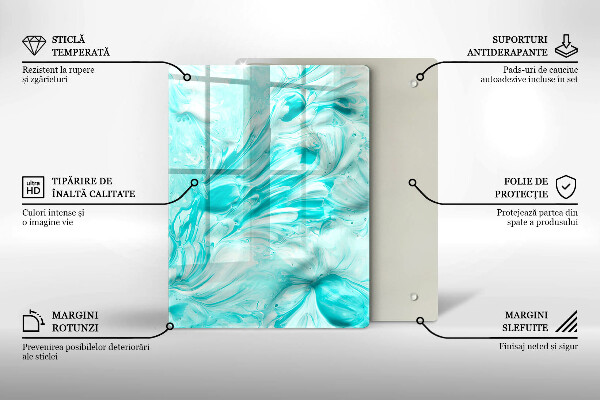 Placă din sticla protectie perete Vopsele de abstractie