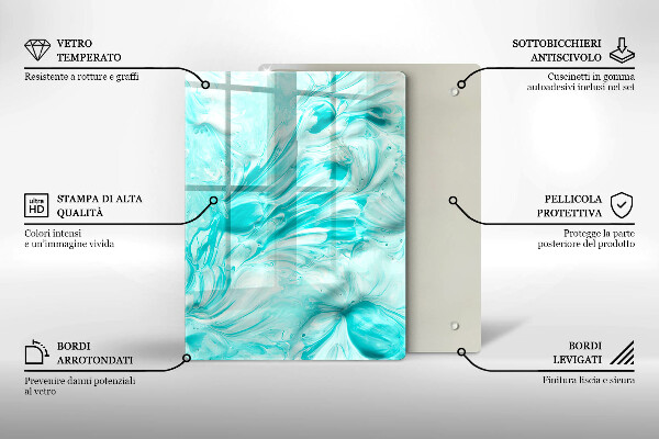 Placă din sticla protectie perete Vopsele de abstractie