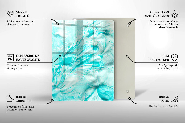Placă din sticla protectie perete Vopsele de abstractie