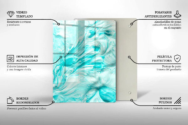 Placă din sticla protectie perete Vopsele de abstractie