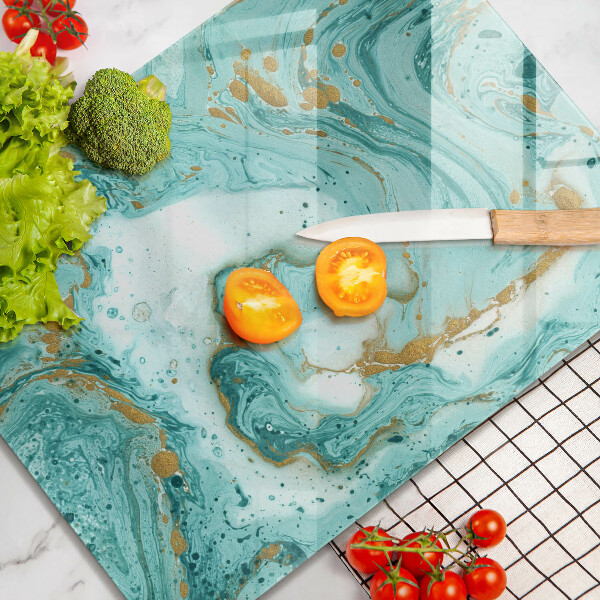 Placă din sticla protectie perete Abstracția albastră