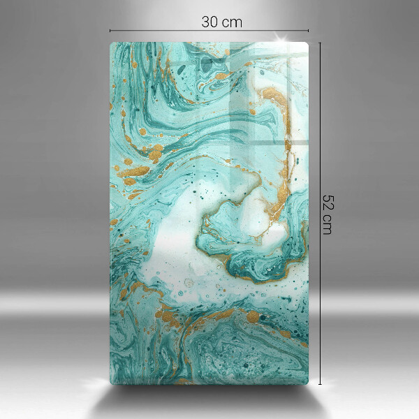 Placă din sticla protectie perete Abstracția albastră