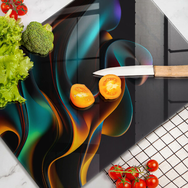 Placă din sticla protectie perete Abstracție colorată