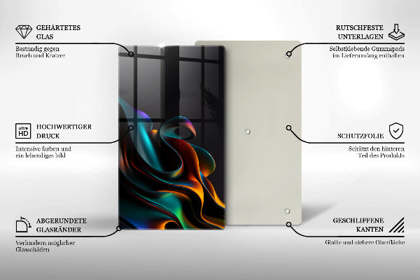 Placă din sticla protectie perete Abstracție colorată