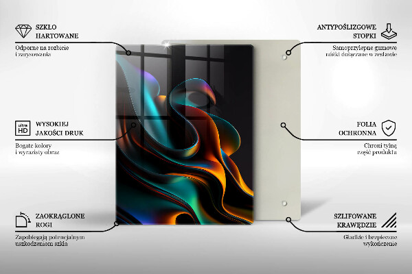 Placă din sticla protectie perete Abstracție colorată