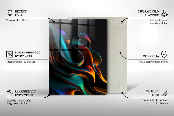 Placă din sticla protectie perete Abstracție colorată