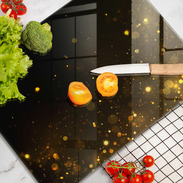 Placă din sticla protectie perete Sclipici auriu