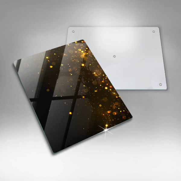 Placă din sticla protectie perete Sclipici auriu