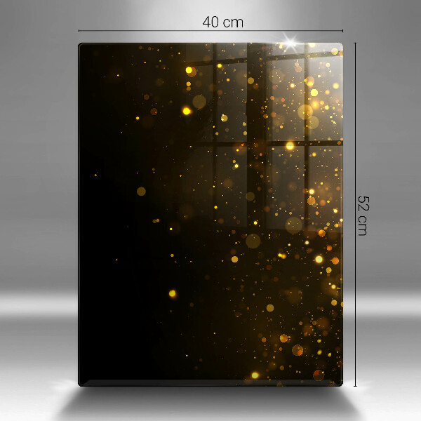 Placă din sticla protectie perete Sclipici auriu