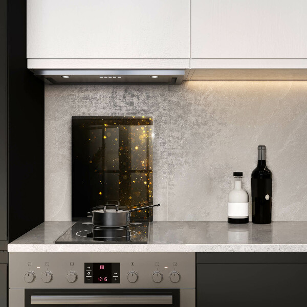 Placă din sticla protectie perete Sclipici auriu