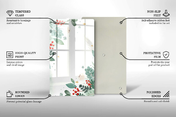 Placă din sticla protectie perete Acuarelă frunze