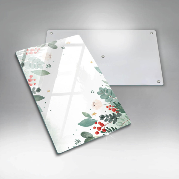 Placă din sticla protectie perete Acuarelă frunze