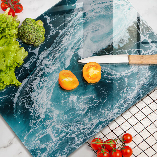 Placă din sticla protectie perete Valuri spumoase de apă