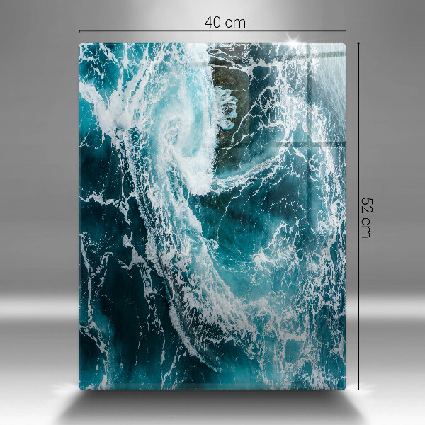 Placă din sticla protectie perete Valuri spumoase de apă