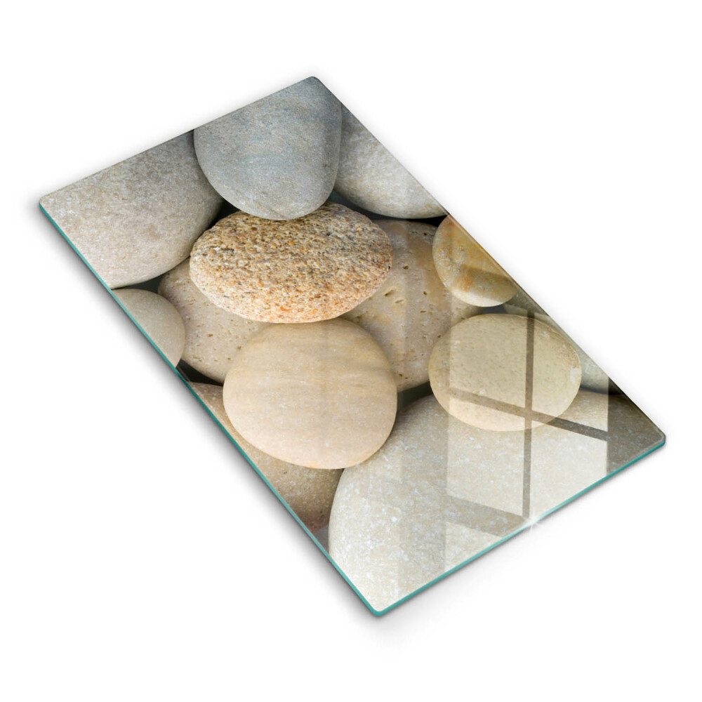 Placă din sticla protectie perete Model de pietre ovale