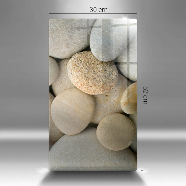 Placă din sticla protectie perete Model de pietre ovale