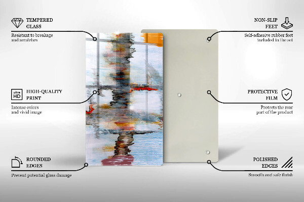 Placă din sticla protectie perete Vopsele de abstractie