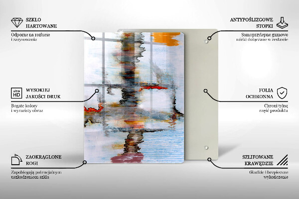 Placă din sticla protectie perete Vopsele de abstractie