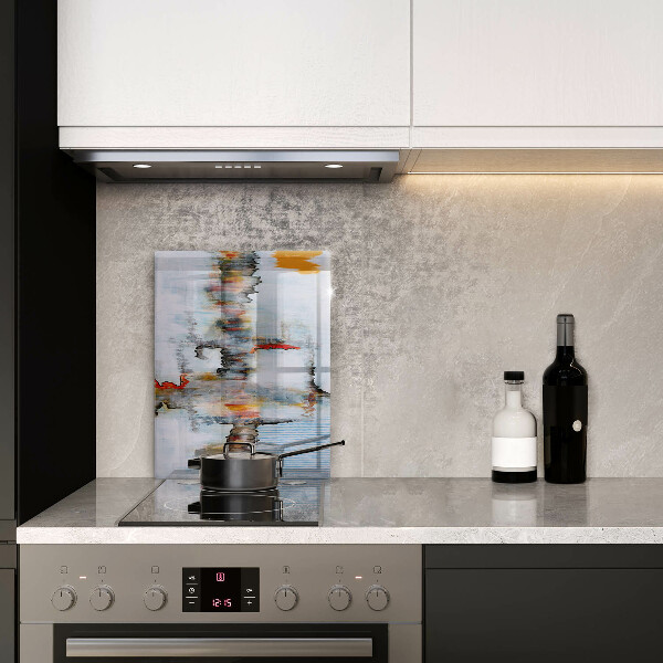 Placă din sticla protectie perete Vopsele de abstractie