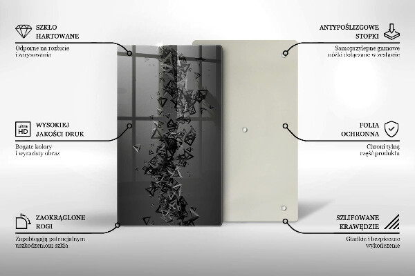 Placă din sticla protectie perete Forme 3d abstracte