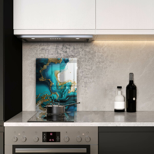 Placă protecție plita Abstracție turcoaz