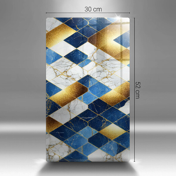 Placă protecție plita Romburi de marmură aurie