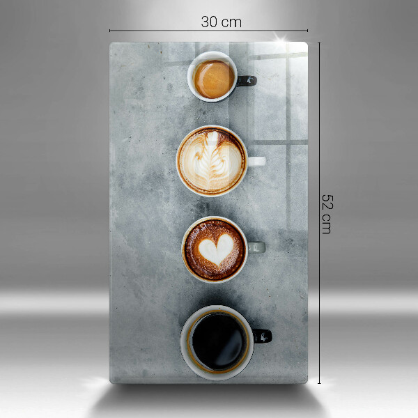 Placă protecție plita Bucătărie - căni de cafea