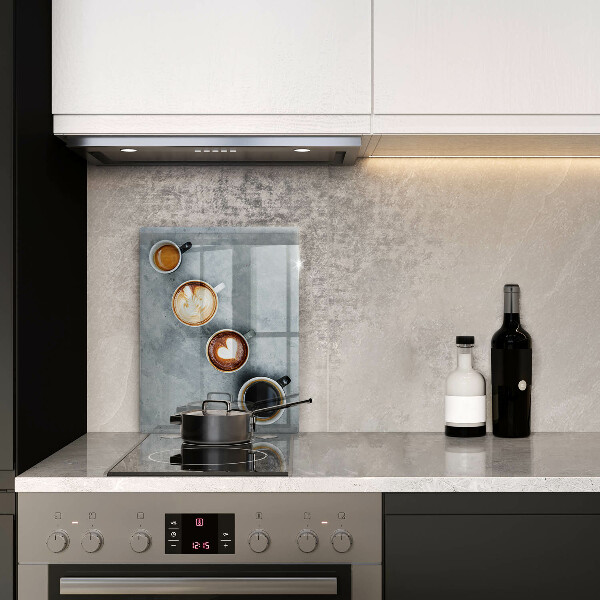 Placă protecție plita Bucătărie - căni de cafea